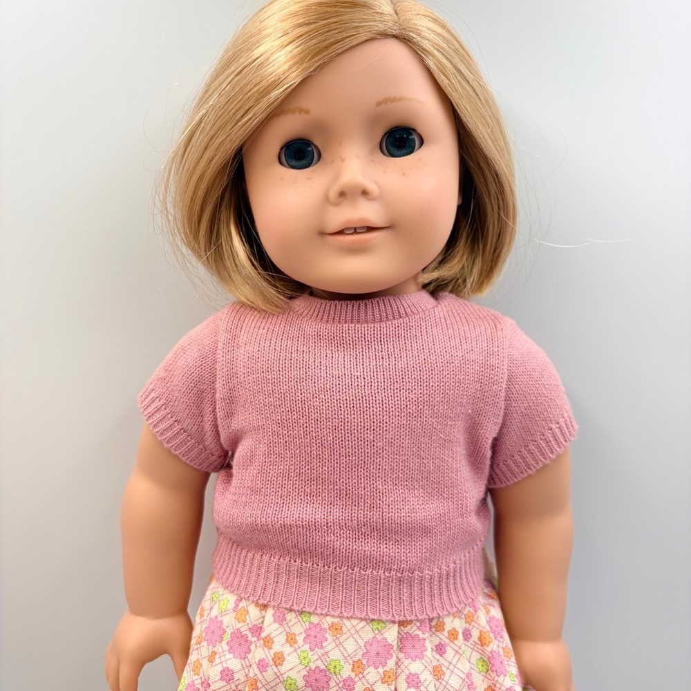 American Girl Kit Kittredge 18" Doll Pleasant Company‎ Pink Sweater Floral Skirt